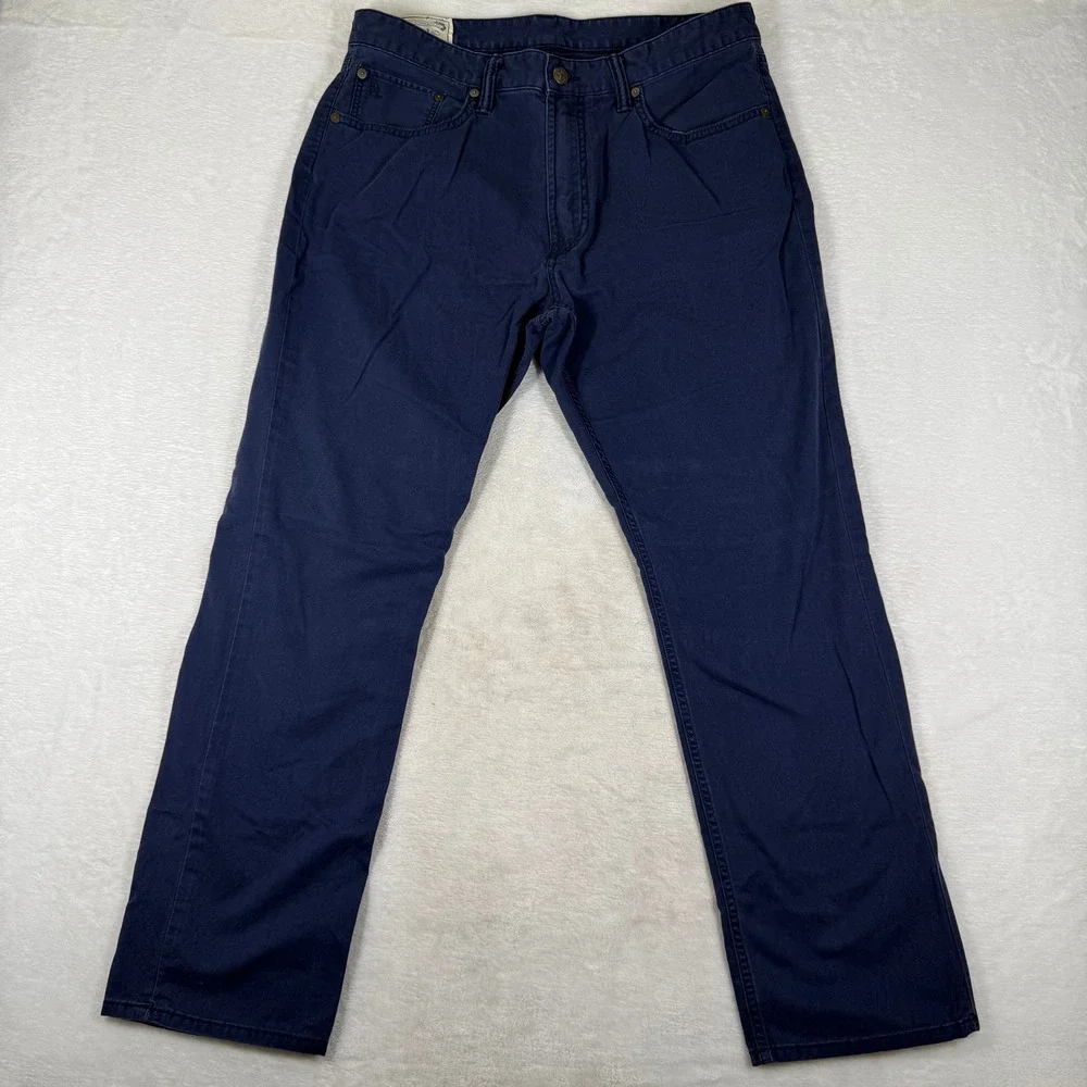 Polo Ralph Lauren Mens 34x30 Navy Blue Authentic Dungarees Straight Leg Pants